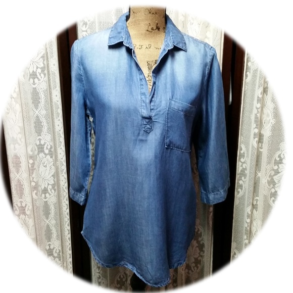 Anthropologie Tops - cloth&stone Placket front pop-over shirt-Size M